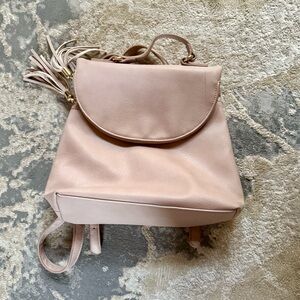 Chic Pink Backpack with Tassel
